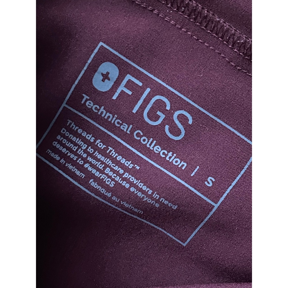 FIGS Technical Collection Tansen Jogger Scrub Pants Maroon Small MXXSW2004 Nurse - Picture 3 of 7